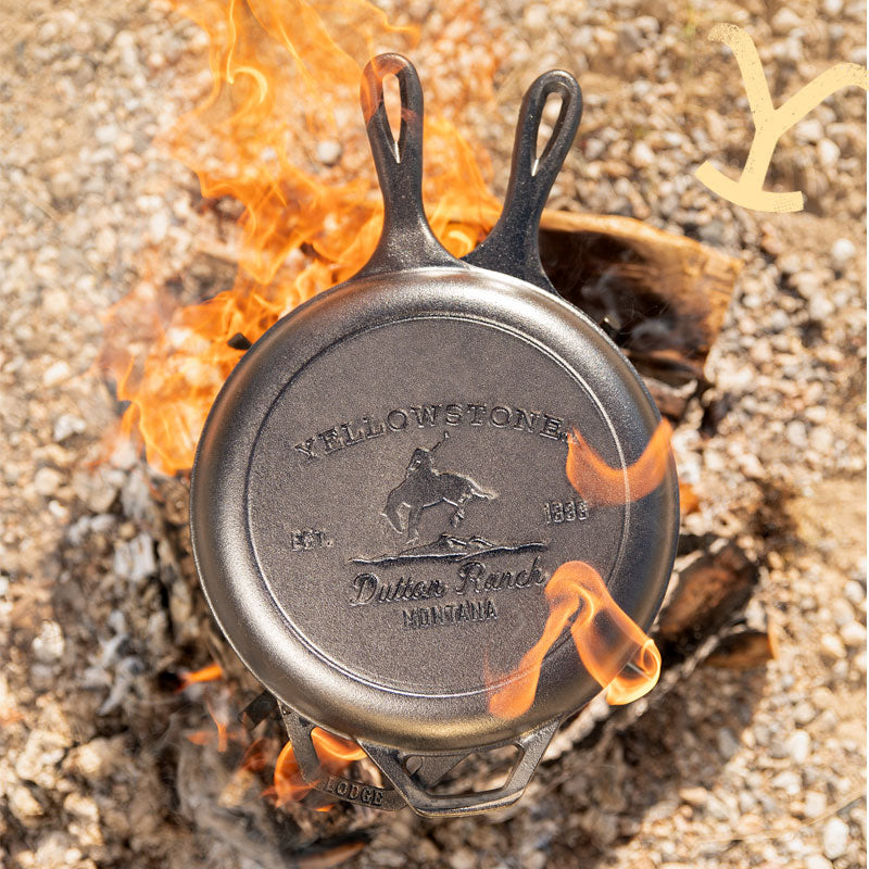 Yellowstone® Seasoned Cast Iron Bucking Bronco Combo Cooker